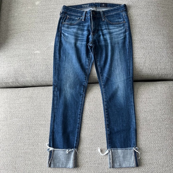 [Ag Adriano Goldschmied The Stevie Slim Straight Cuffed jeans Size 26 - Picture 1 of 11